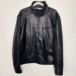 Emanuel Ungaro Black Vegan Faux Leather Jacket